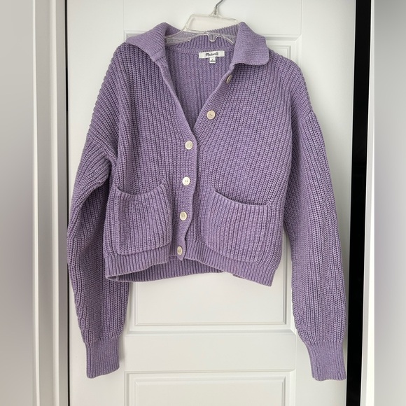 Madewell Purple Knit Cardigan Sweater - Picture 1 of 4